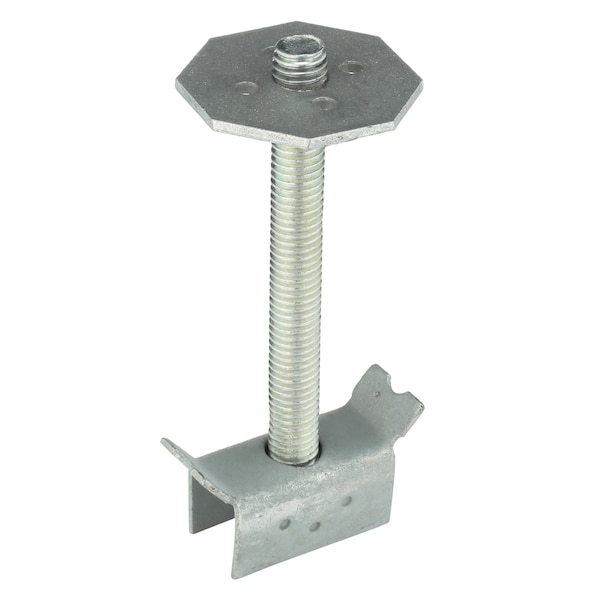 Grating Clip, For Screw Size 1/2 in, Carbon Steel, Galvanized, 20 PK