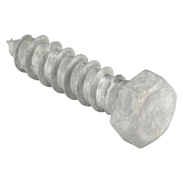 Lag Screw, 3/8 in, 1-1/2 in, Steel, Hot Dipped Galvanized Hex External Hex Drive, 100 PK
