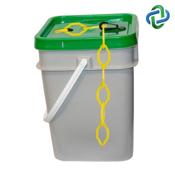Yellow Plastic Chain Pail 2" Gothicx280