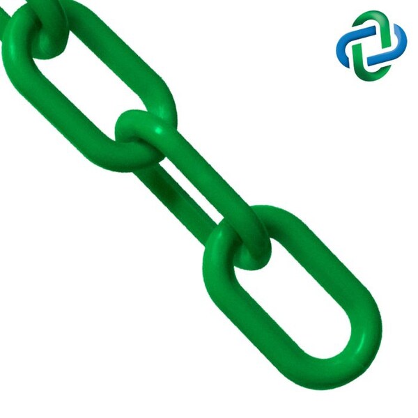 Green Plastic Chain 4"(#12,102 mm)x100