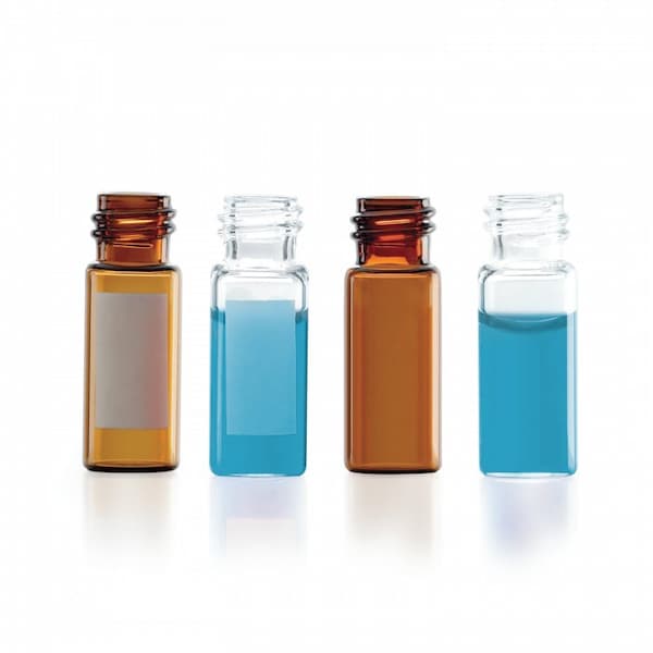 Clear Screw Top E-Z Vials, w/Step, PK100