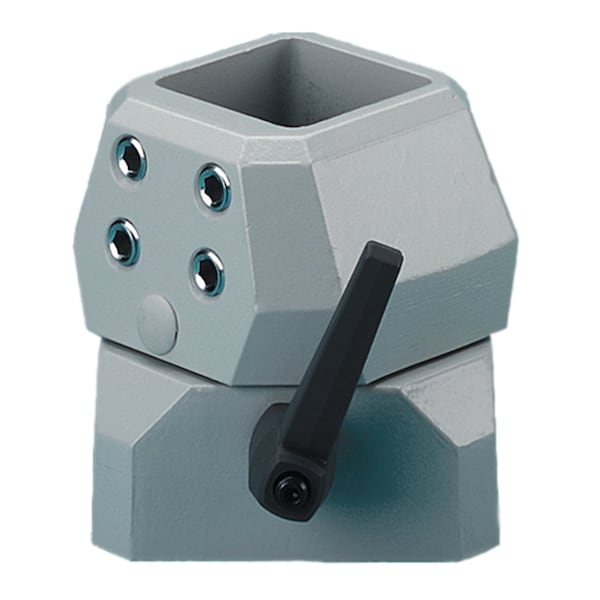 COMPACT Series 4 Flange Coupling, fits 80x80mm, Lt Gray, Aluminum