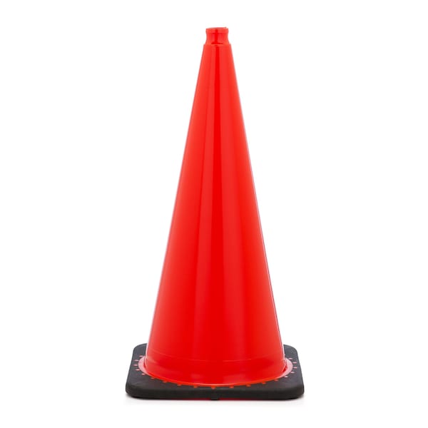 Traffic Cone, Plastic, 28 Inch Height, 12 Inch Length, 10 pounds, Orange