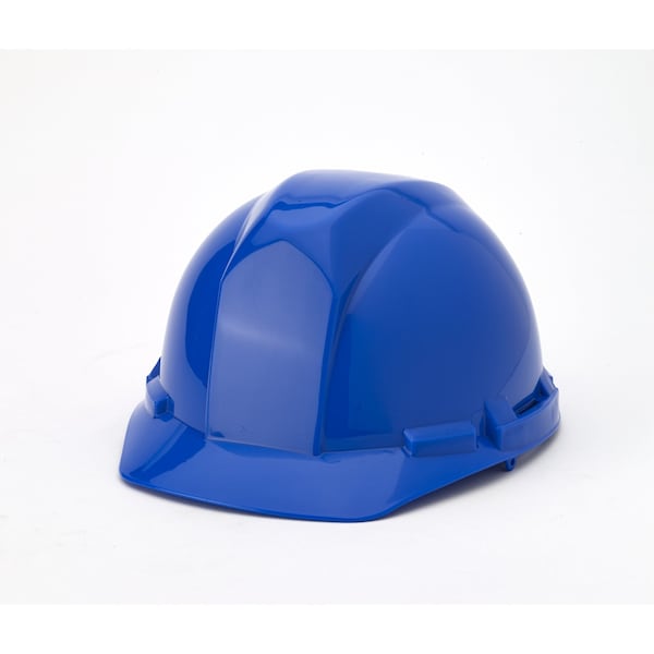 Polyethylene 4-Point Pin Lock Suspension Hard Hat, Blue (2Pk)