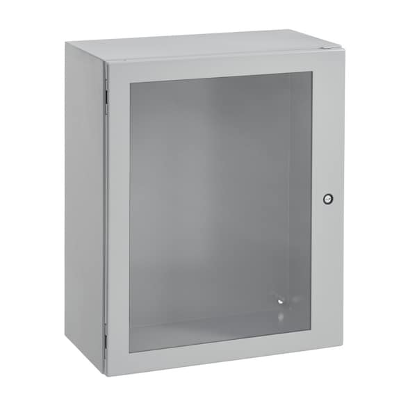 1/4 Turn Latch Electrical Enclosures, 12 in H, 6 in D, 10 in W, NEMA 4, 12, Steel