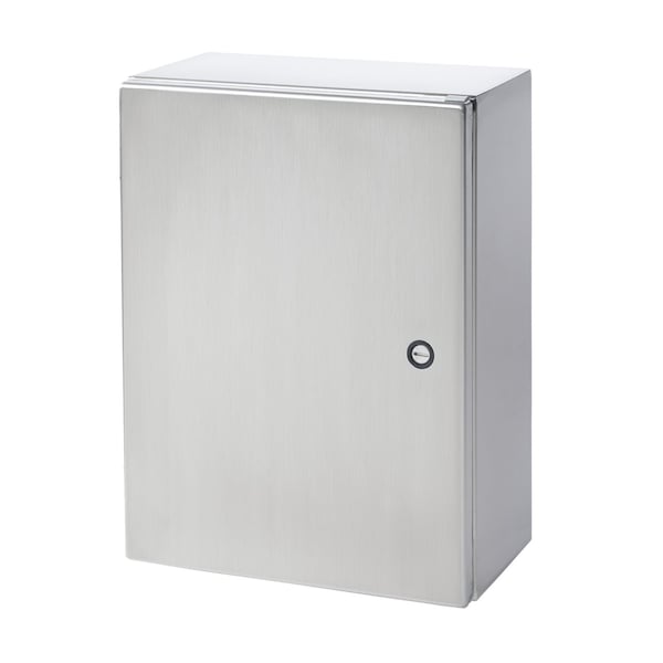 1/4 Turn Latch Electrical Enclosures, 16 in H, 10 in D, 12 in W, NEMA 4X, 304 Stainless Steel