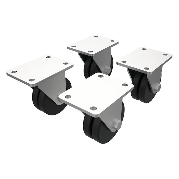 Network Cabinet Caster Kit, Steel