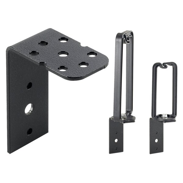Universal D-Ring Bracket, Black, Steel