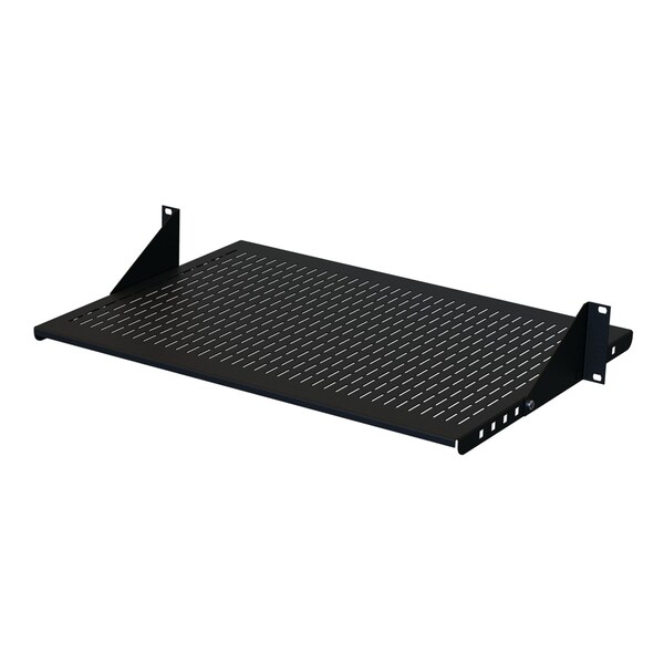 Adjustable Steel Vented Shelf, fits 23 in. LAN R., Black, Steel