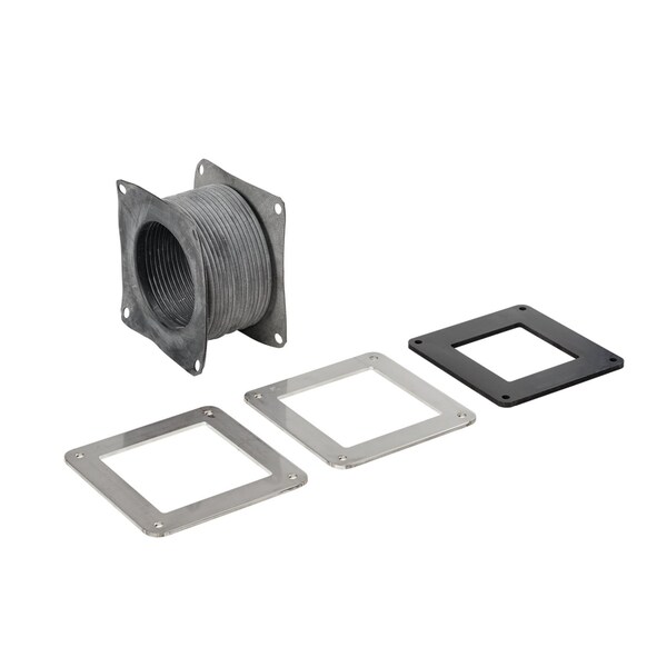 Flexible Fitting, 4.00x4.00, Rubber