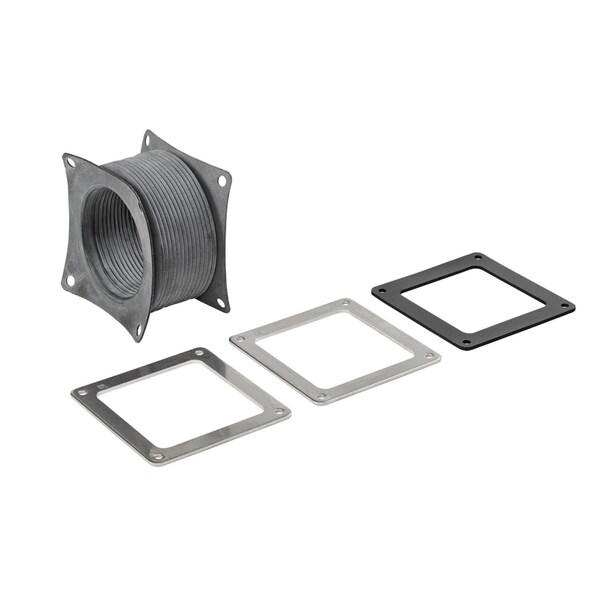 Flexible Fitting, 4.00x4.00, Rubber