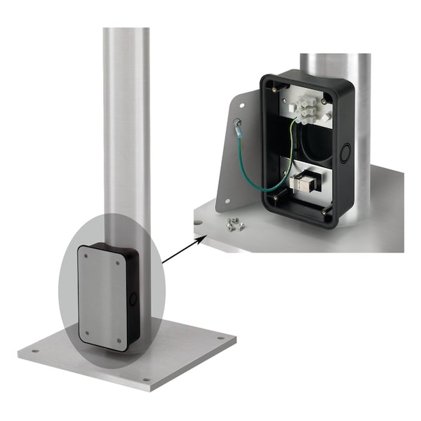 Stainless Steel Floorpost with Junction