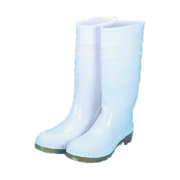 PVC Work Boot Over The Sock, 16", Wht, PK2, Plain Toe, 16 Inch Height, White, 10