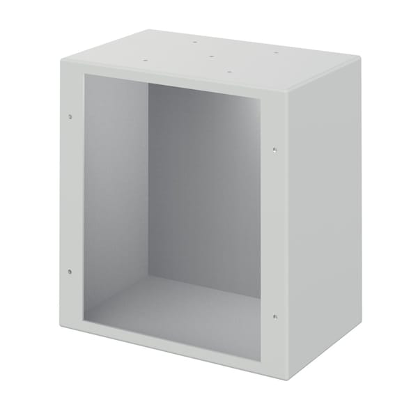 Solid-Back Body, fits 166x160mm, Lt Gray, Steel