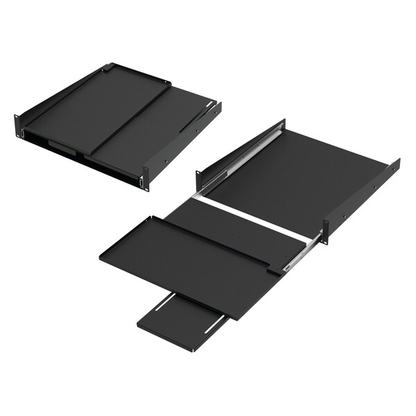 Pivoting Keyboard Shelf with Mouse Tray