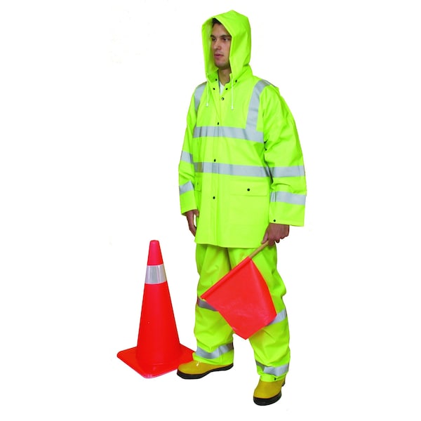 Cl3 3Pc Ansi Rainsuit Lime Size L