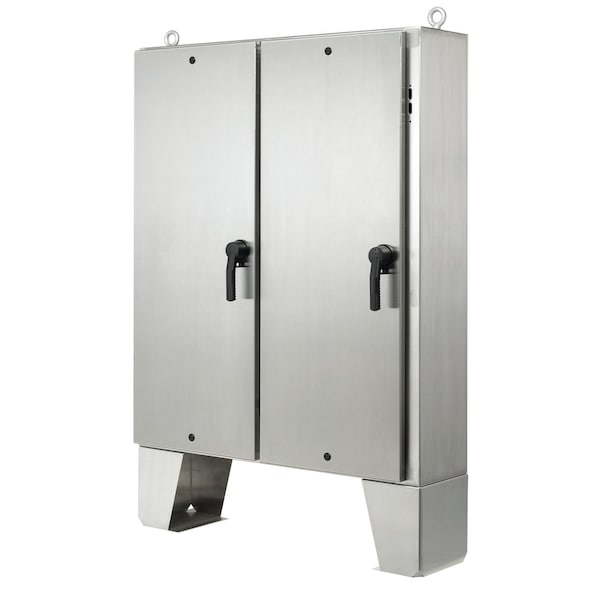 3 Point Latch with Padlock Handle, 1/4 Turn Latch Electrical Enclosures, 60.06 in H, 12.06 in D