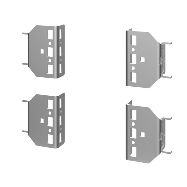 Frame-Reducing Brackets for Frames or Grid Straps, 50mm + 50mm, Steel