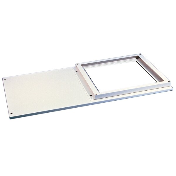 Double-Bay Air Conditioner Top, 1200x600mm, Lt Gray, Steel