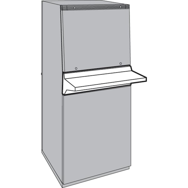 Writing Desk, fits 800mm wide, Lt Gray, Steel