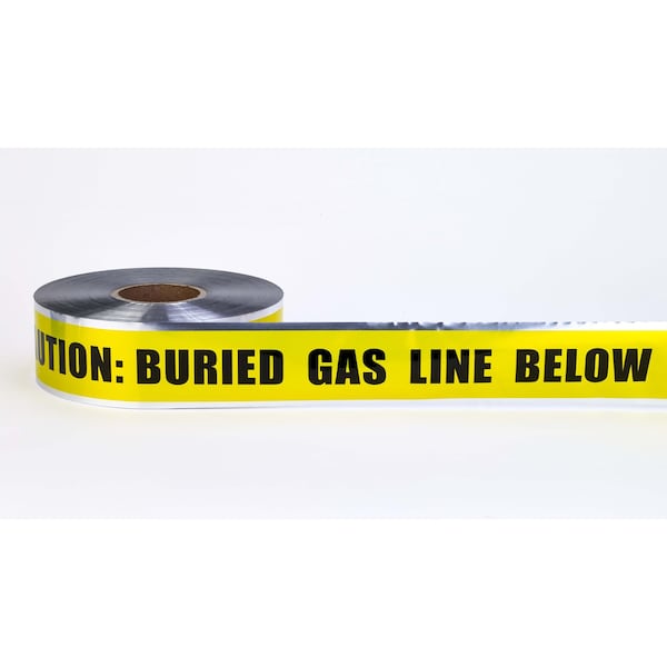 Polyethylene Underground Gas Line Detect, 3 inch Height, 9 in Width, Poly