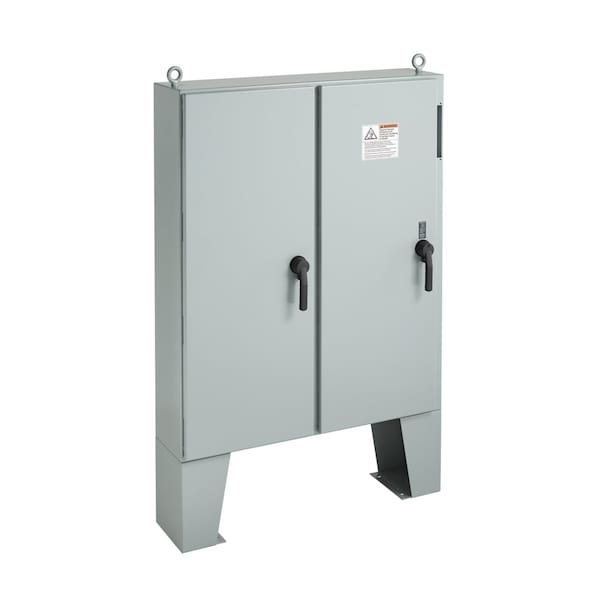 3 Point Latch with Padlock Handle Electrical Enclosures, 72.12 in H, 24.12 in D, 73-3/4 in W, 12