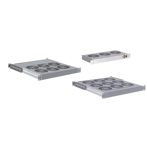 Rack-Mountable Assemblies, 1.75x19.00x8.00, Lt Gray, Steel