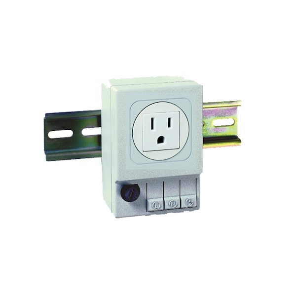 NEMA 5-15R DIN-Mounted Outlets, 3.54x2.4