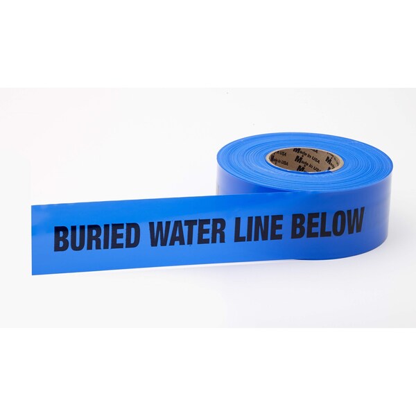 3" X 1000' Non Det Water Line Blue Tape (2Pk)