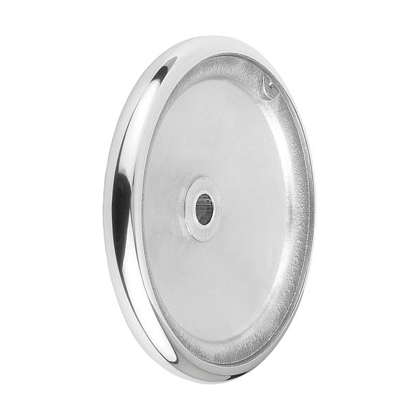 Disc Handwheel, Aluminum, Similar To DIN 950, Diameter D1= 200 mm, Bore D2= 0.75", Without Grip