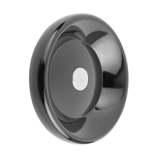 Disc Handwheel, Thermoset, D1= 100 mm, Pilot Hole D2= 6 mm, Size: 1, Form: D, Without Grip