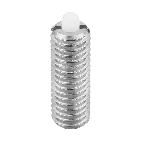 Spring Plunger Standard Spring Force D=3/8-16 L=22, Stainless Steel, Comp: Pin Pom