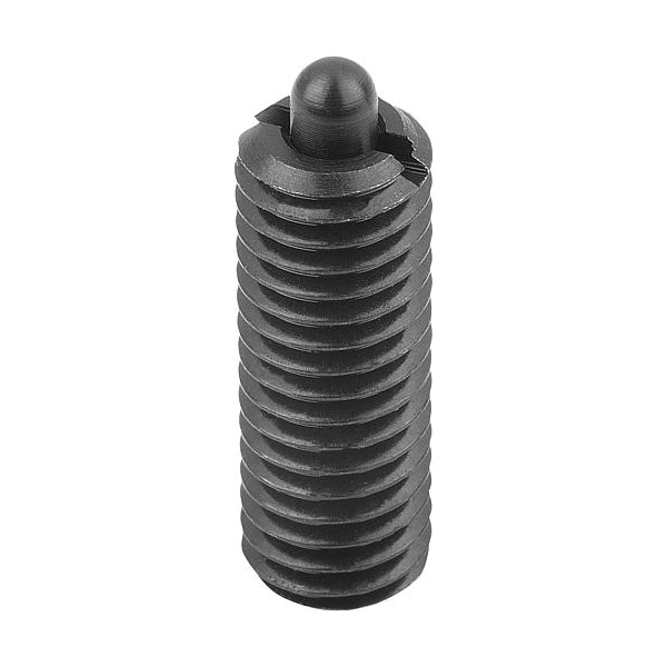 Spring Plunger Standard Spring Force, Long-Lok D=5/8-11 L=32, Steel, Comp: Pin Steel