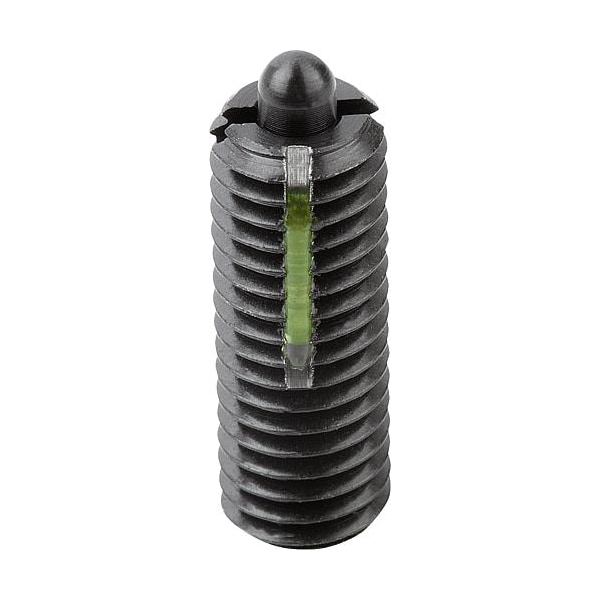 Spring Plunger Intensified Spring Force, Long-Lok D=5/8-11 L=32, Steel, Comp: Pin Steel