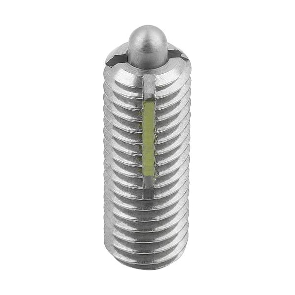 Spring Plunger Standard Spring Force, Long-Lok D=M16 L=32, Body & Pin Stainless Steel