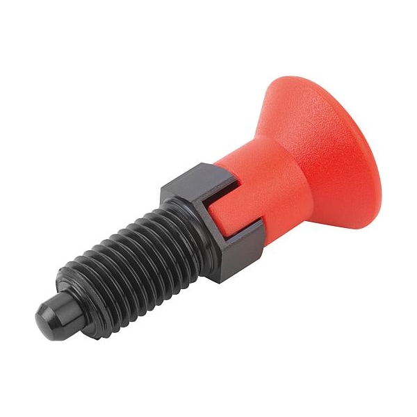 Indexing Plunger Red D1= M24X2, D=16, Style C, Lockout Type wo Locknut, Steel Hardened