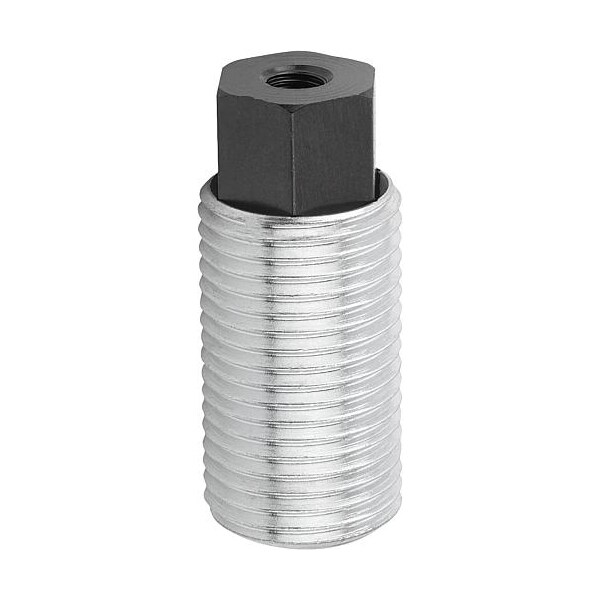 Push-Pull Plunger, Heavy Spring Force, With Rotation Lock, D=M16X1, 5 L=28, Form: I, Threaded end