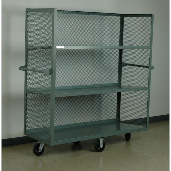 Mesh Sided Mobile Shelf Cart