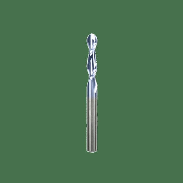 Up Cut Spiral Ball Nose, 1/4"x1-1/8