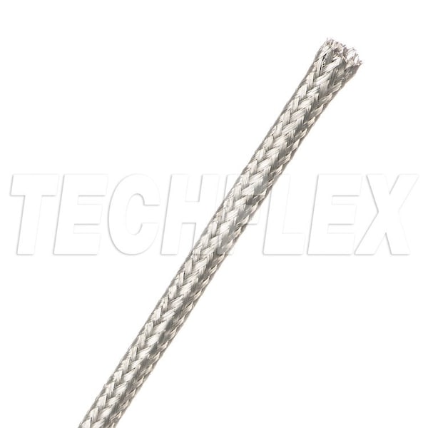 Braided Cable Sleeve, 5/32 in Inside Dia., 100 ft, Copper, Silver