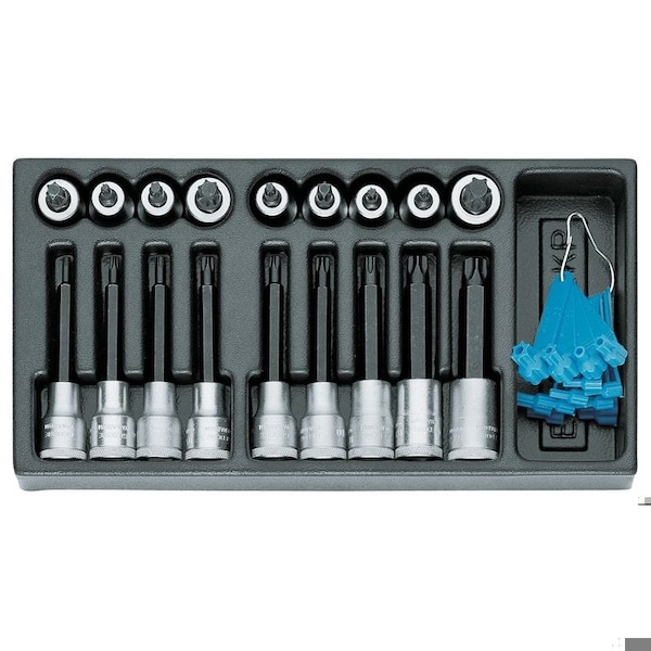 Screwdriver Bit Socket Set, 1/2", Drive Type: square