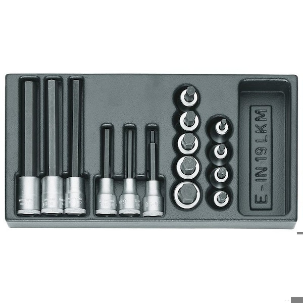 Screwdriver Bit Socket Set, 1/2", Point Size: 5mm, 6mm, 7mm, 8mm, 9mm, 10mm, 12mm, 14mm, 17mm