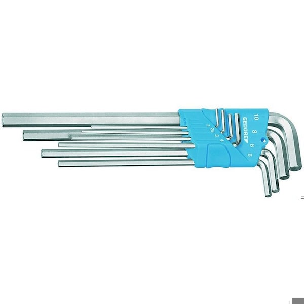 8 Piece Metric L-Shape Hex Key Set, H 42 EL-88