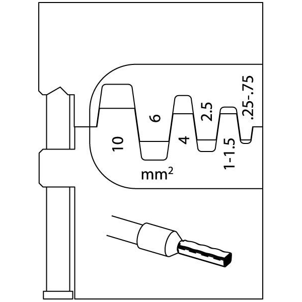 Module Insert, Conductor End-Sleeves, Depth: 30mm
