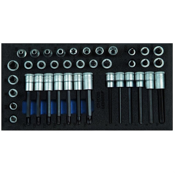 Screwdriver Bit Socket Set, 3/8", Number of Pieces: 39