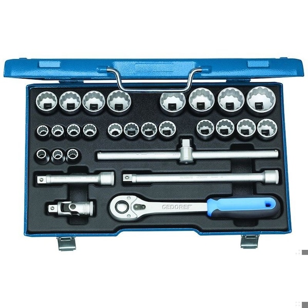 1/2" Drive Socket Set, Metric, 28 pcs