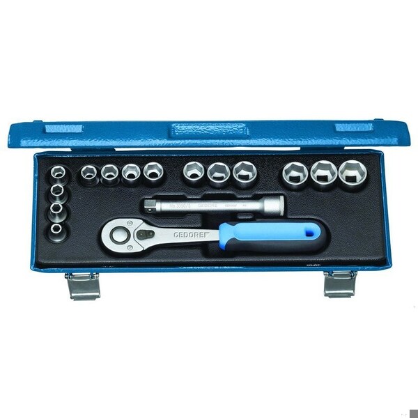 Socket Set, 3/8", 16 pcs., Hex 6-19mm, 2682885