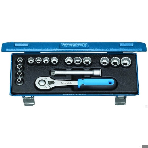 Socket Set, 3/8", 16 pcs., UD 6-19mm, 2682893
