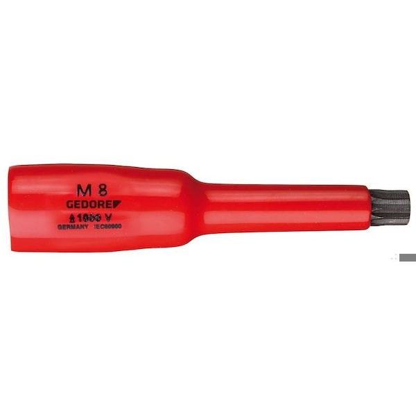 Insulated Screwdriver Bit Socket, 3/8" XZ, Point Size: M10