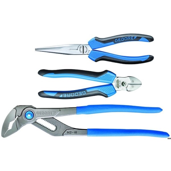 Pliers Set, 3 pcs. In L-BOXX Mini, Overall Length: 10", 200mm, 180mm